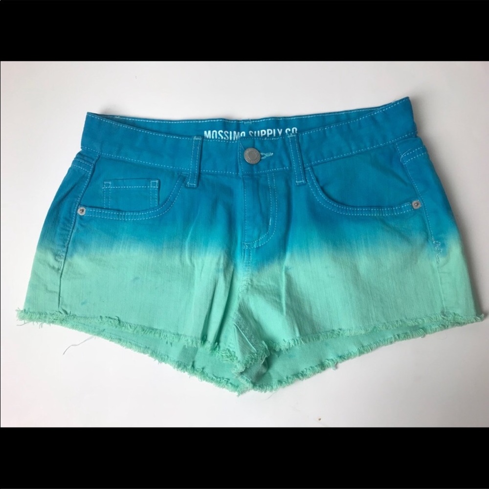 Blue Green Tie Die Mossimo Jean Shorts